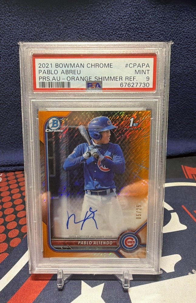 2022 Bowman - Pablo Aliendo #CPA-PA Orange Chrome Refractor PSA 9