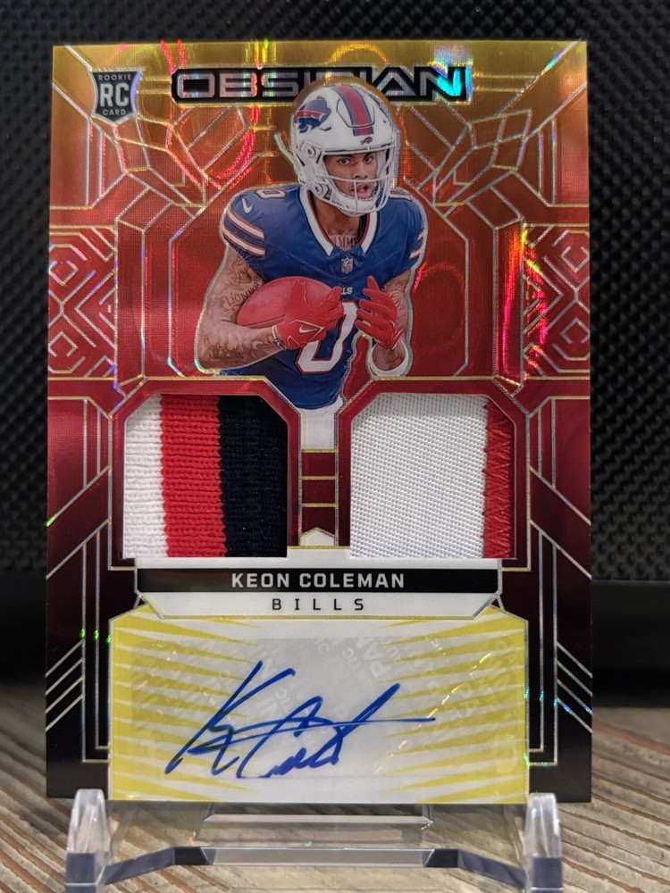 2024 Panini Obsidian KEON COLEMAN RMI-KCN /28 Auto Dual Patch Rookie RPA Bills