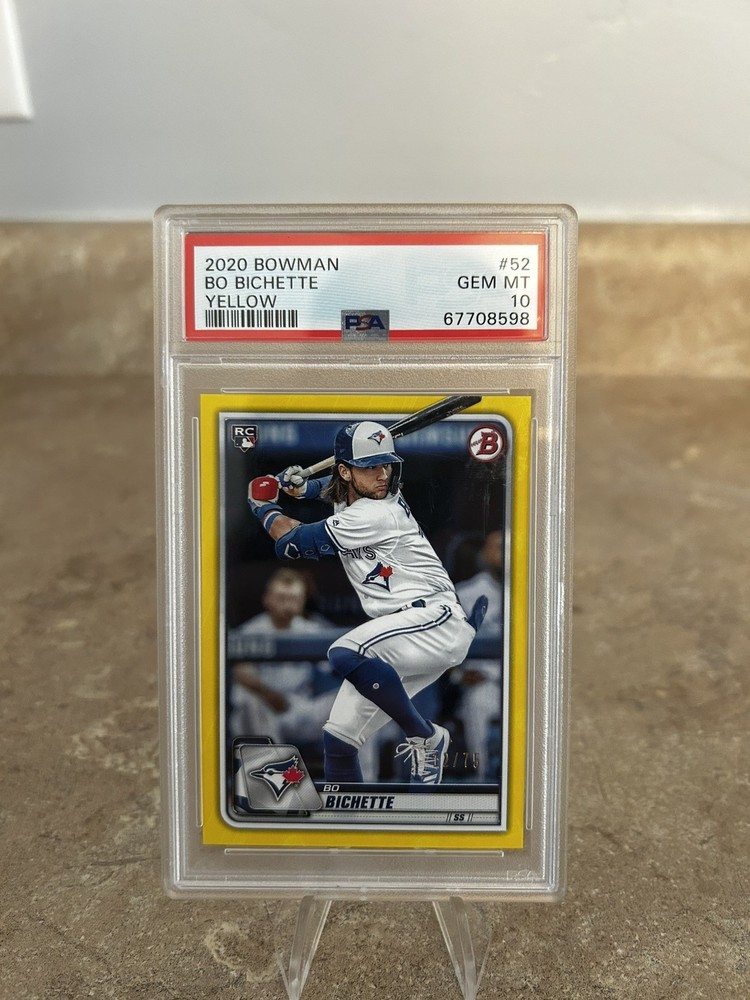 2020 BOWMAN #52 BO BICHETTE ROOKIE YELLOW /12/75 PSA 10