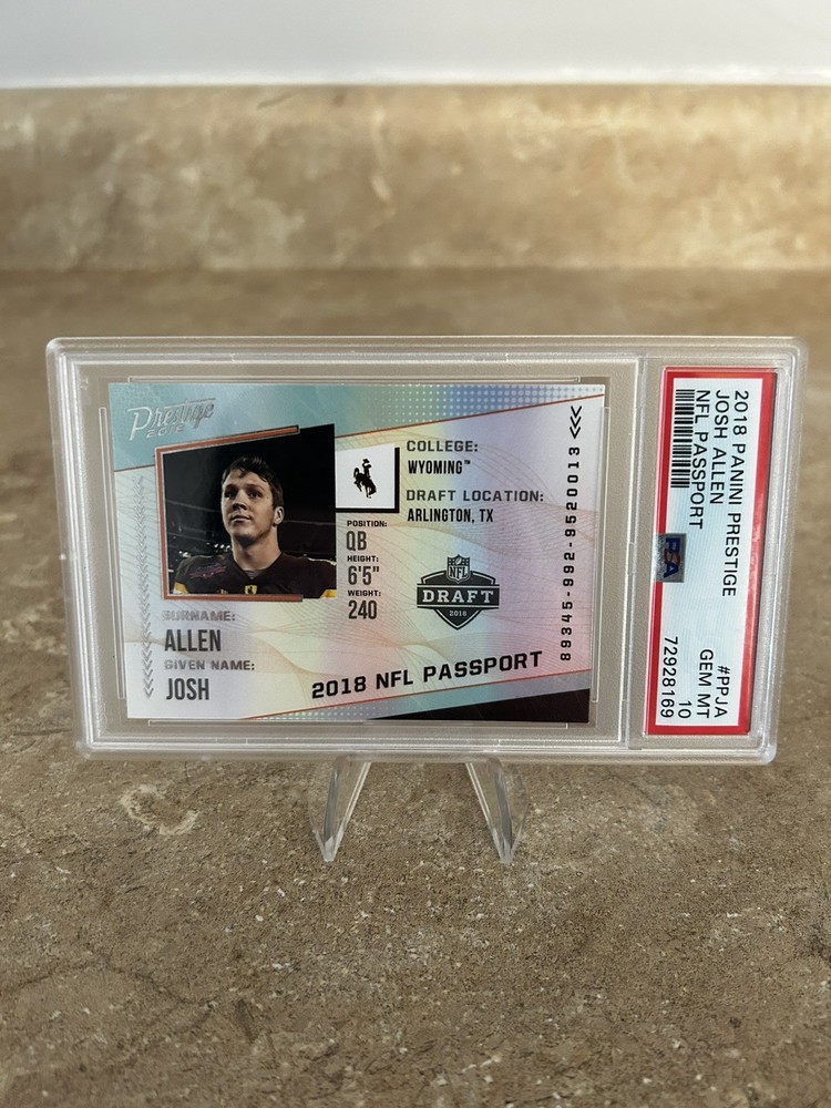 2018 Panini Prestige Josh Allen NFL Passport #PP-JA PSA 10 Gem Mint