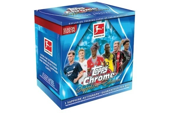 2025-26 Topps Chrome Sapphire Edition Bundesliga Soccer HOBBY Box NEW Sealed!⚽