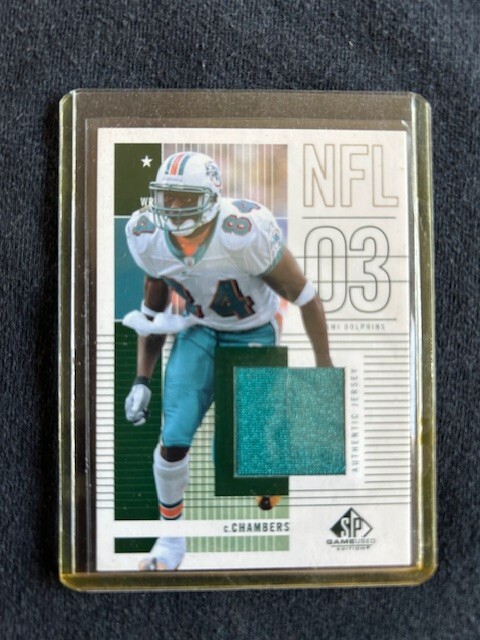 Chris Chambers Certified Game Used  JERSEY Card