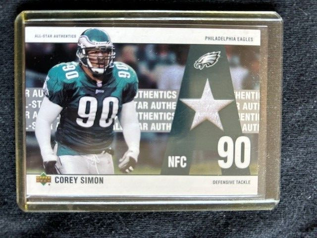 Corey Simon   Certified Game Used  JERSEY Card