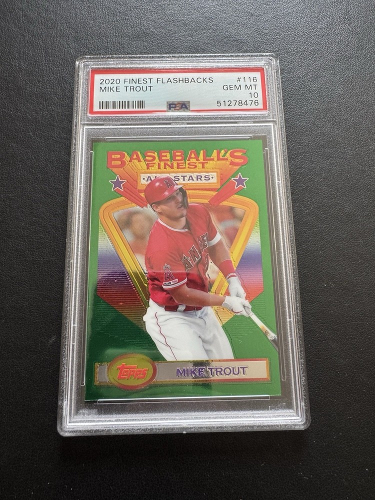 2020 Topps Finest Flashbacks Mike Trout #116 PSA 10 Gem Mint