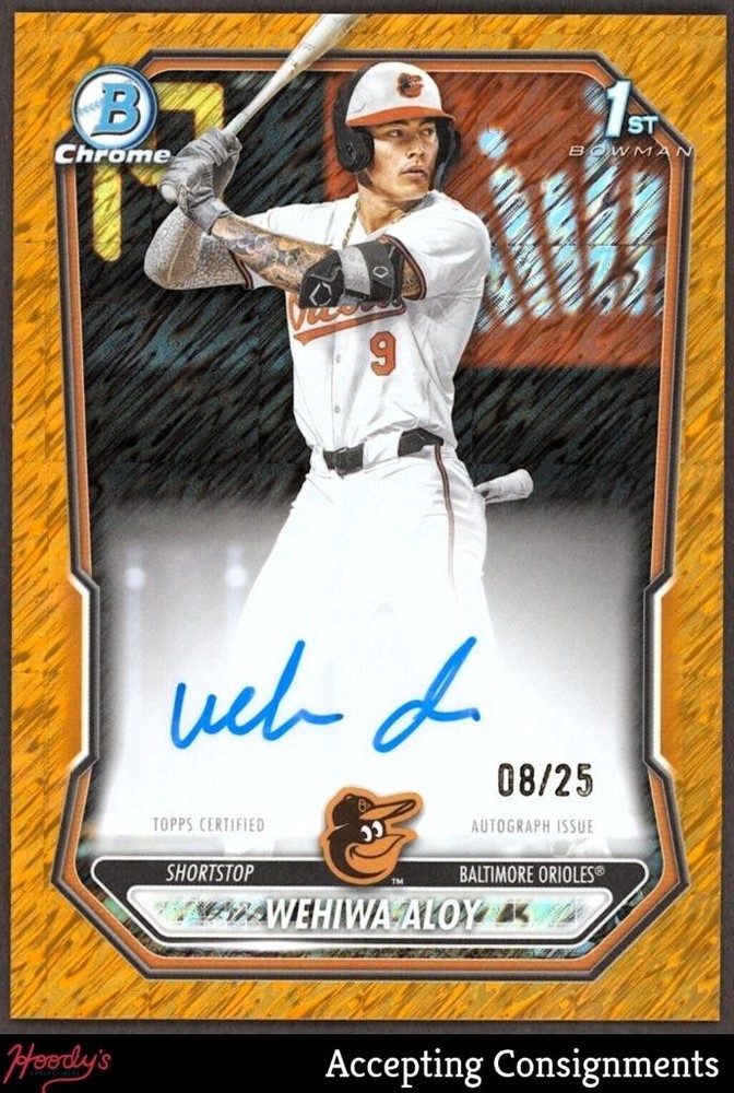 2026 Bowman Chrome Orange Shimmer Refractor Wehiwa Aloy 1st Rookie AUTO 08/25