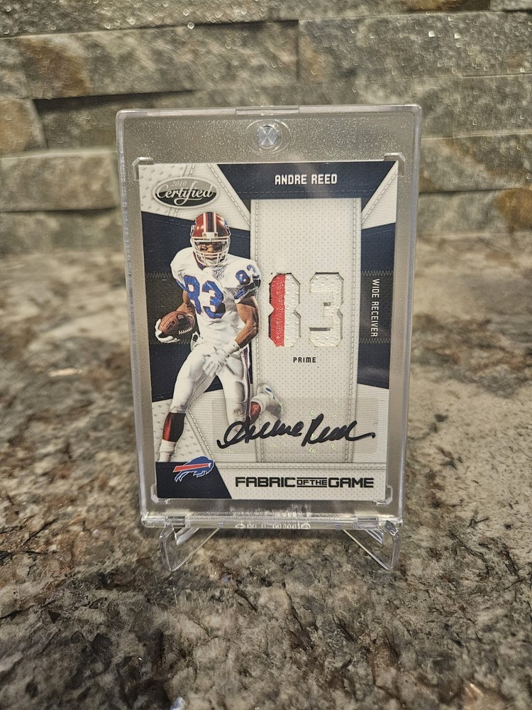 2010 Certified FOTG Andre Reed Prime Game Used Jersy Auto /10 Bills
