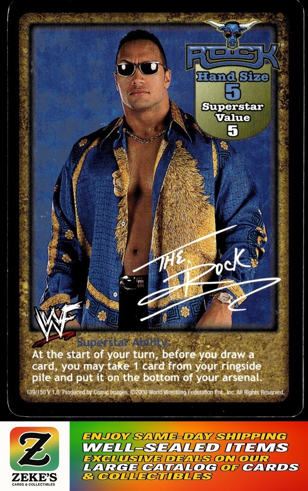 THE ROCK DWAYNE JOHNSON WWF PROMO WRESTLING CARD SUPERSTAR ABILITY #139/150
