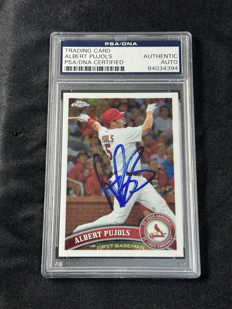 Albert Pujols 2011 Topps Chrome PSA/DNA Certified Authentic Autograph #150 Auto