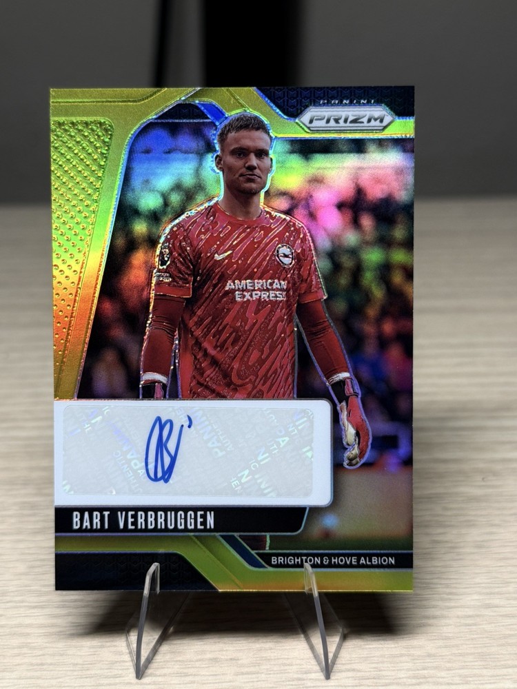 Bart Verbruggen /10 Auto 2024-25 Panini Prizm EPL Signatures Gold #S-BV