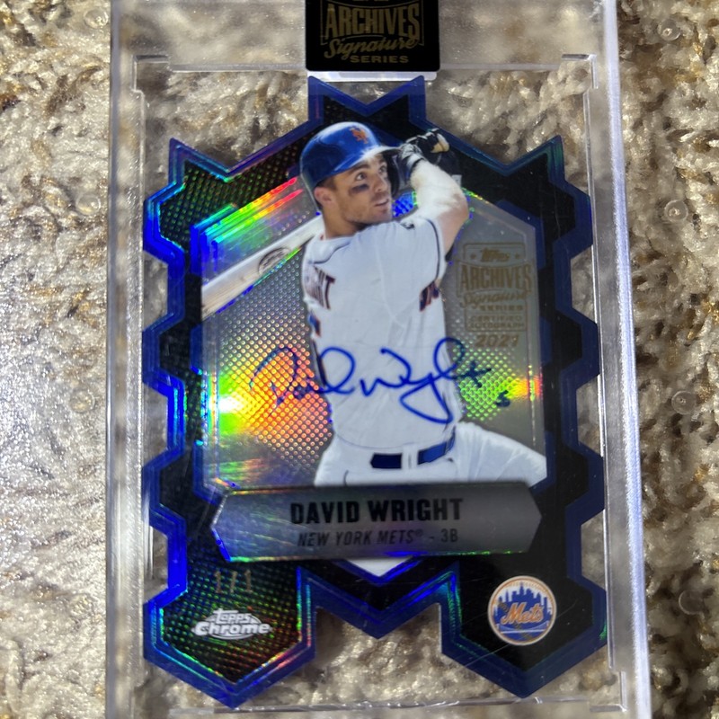2021 Topps Archives Signature Series DAVID WRIGHT Auto 1/1 Topps Chrome view 2