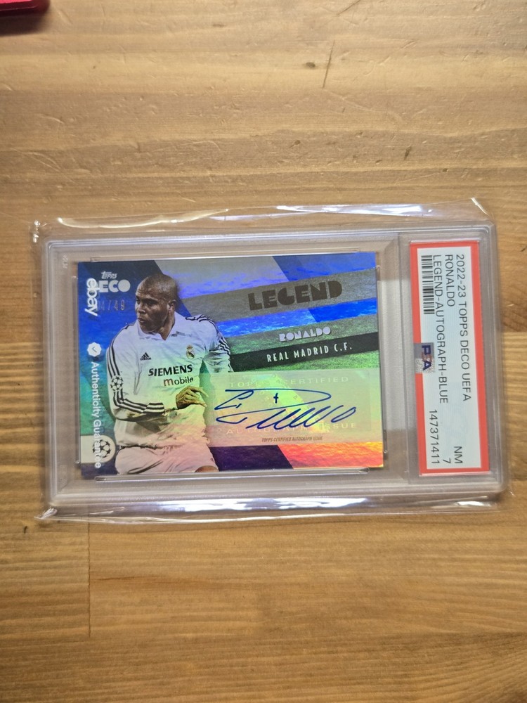 Ronaldo NAZARIO PSA 7 2022-2023 Topps Deco MEGA ERROR Cristiano Ronaldo Auto 