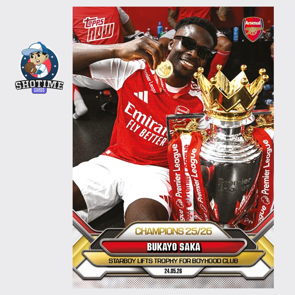 Bukayo Saka - 2025-26 Arsenal FC Topps NOW - Card 4 Presale
