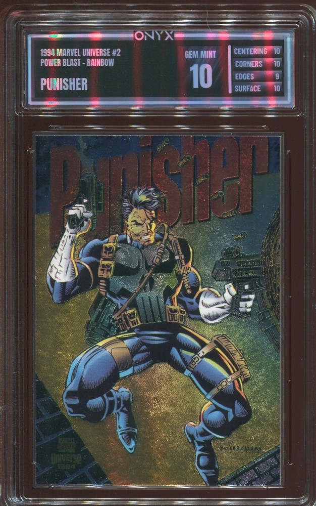 1994 MARVEL UNIVERSE POWER BLAST RAINBOW PUNISHER #2 ONYX GEM MINT 10