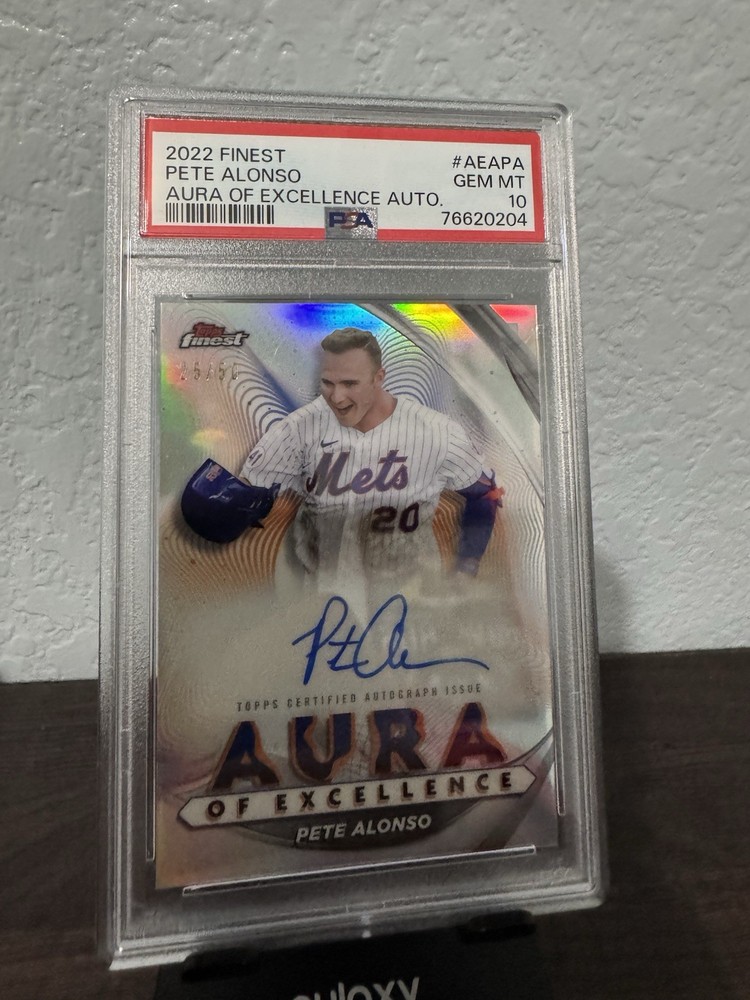 2022 Topps Finest Pete Alonso Aura Of Excellence PSA 10 POP 2 Auto /50