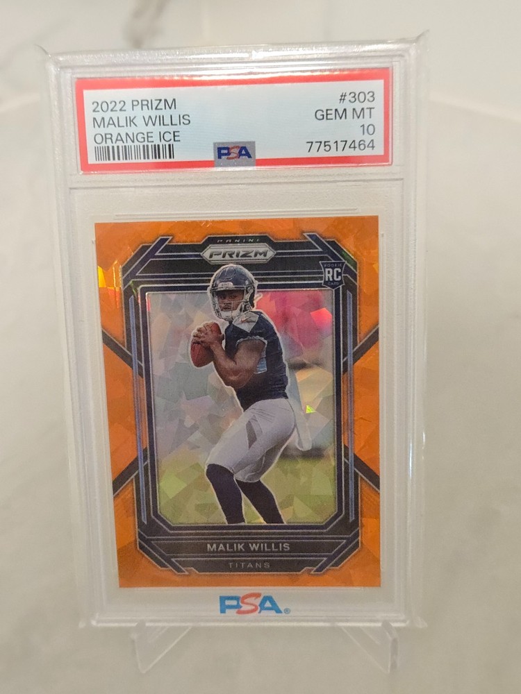 2022 Prizm Malik Willis Orange Ice Rookie PSA 10 #303 LOW POP DOLPHINS QB1🐬🔥📈