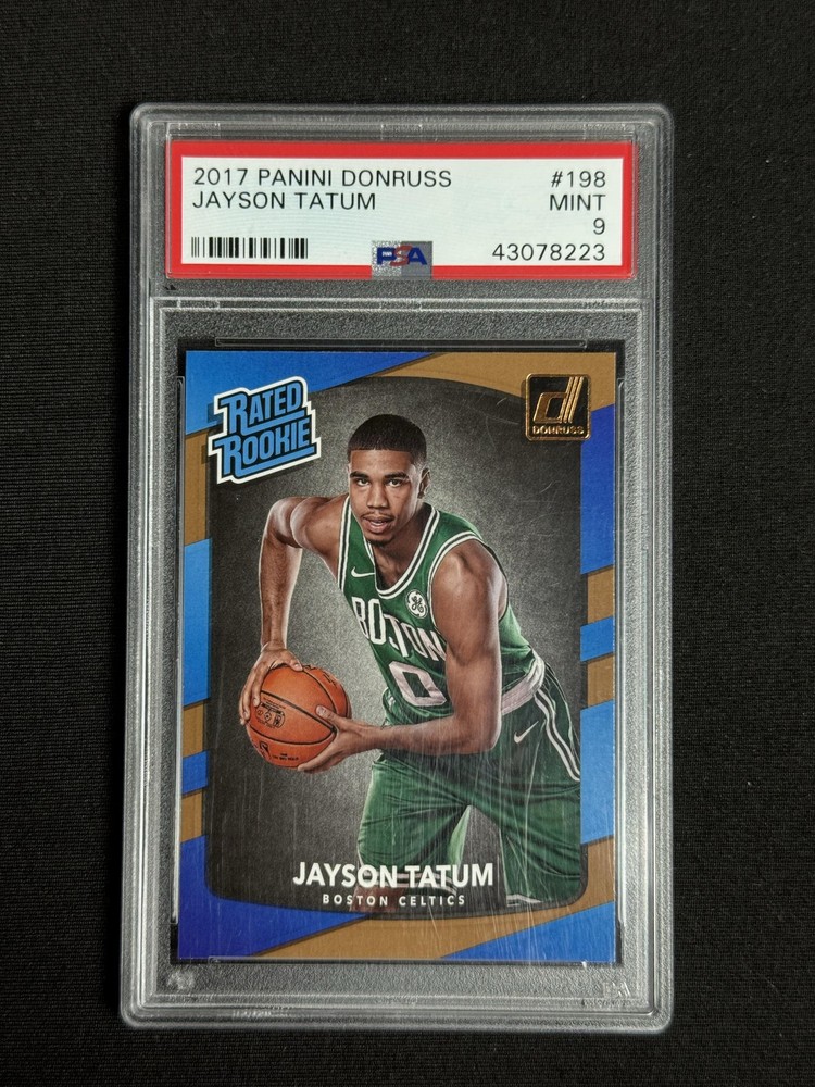2017-18 Donruss Jayson Tatum Rookie PSA 9 #198 view 1