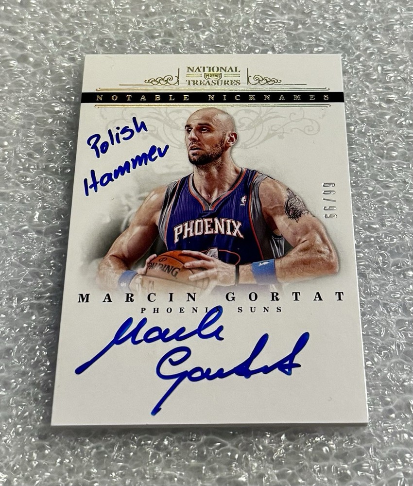 MARCIN GORTAT 2012-13 Panini National Treasures NICKNAMES AUTO /99 Polish Hammer