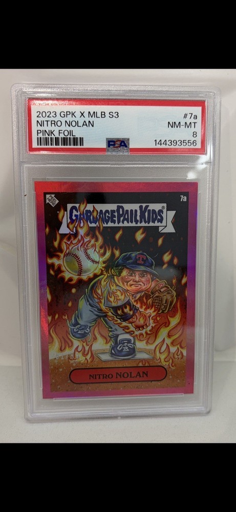 2023 GPK X MLB S3 Nitro Nolan Ryan Pink Foil /99 PSA 8