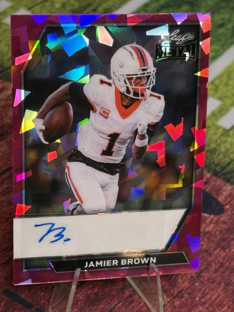 2026 Leaf Metal Jamier Brown Auto Pink Ice 1/1 Ohio State Buckeyes