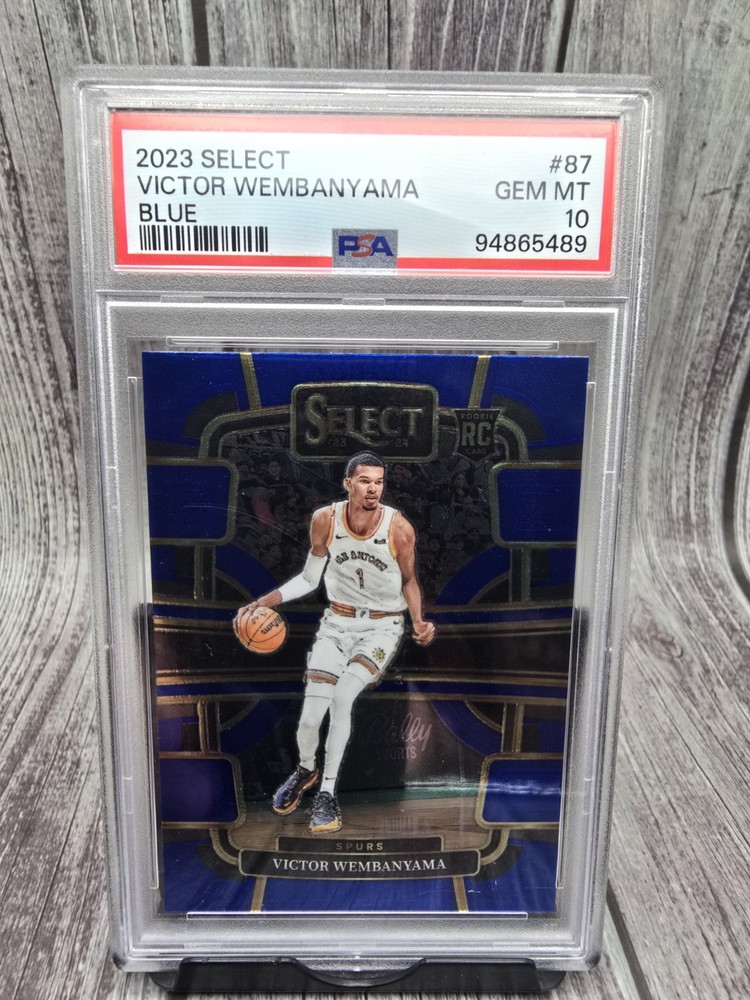 2023-24 SELECT VICTOR WEMBANYAMA BLUE RC # 87 GRADED PSA 10 GEM MINT