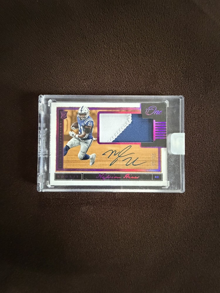Nyheim Hines 2018 Panini One Rookie Patch Auto 25/25 Bookend #26 Colts
