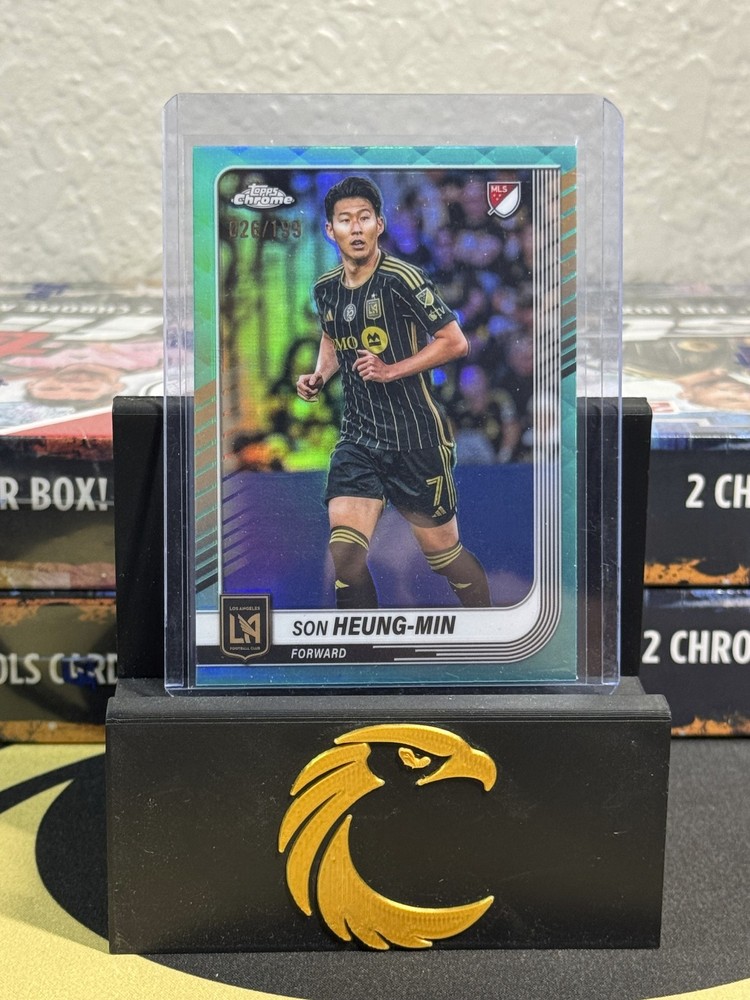 2025 TOPPS CHROME MLS SON HEUNG-MIN AQUA REFRACTOR /199 #68 LAFC