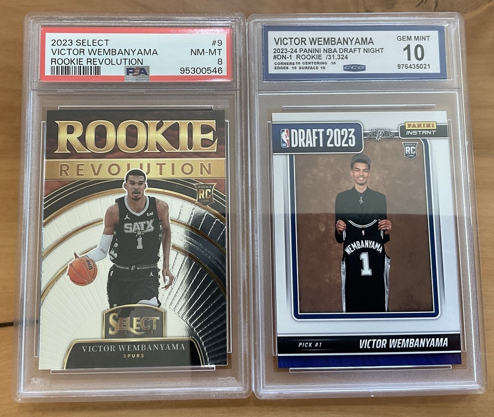 2023 Rookie Revolution Victor Wembanyama PSA 8/Panini Instant Draft RC Graded 10