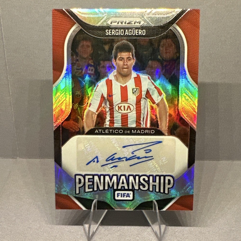 Panini 2025-26 Prizm FIFA Penmanship Sergio Aguero Atletico Auto 11/25