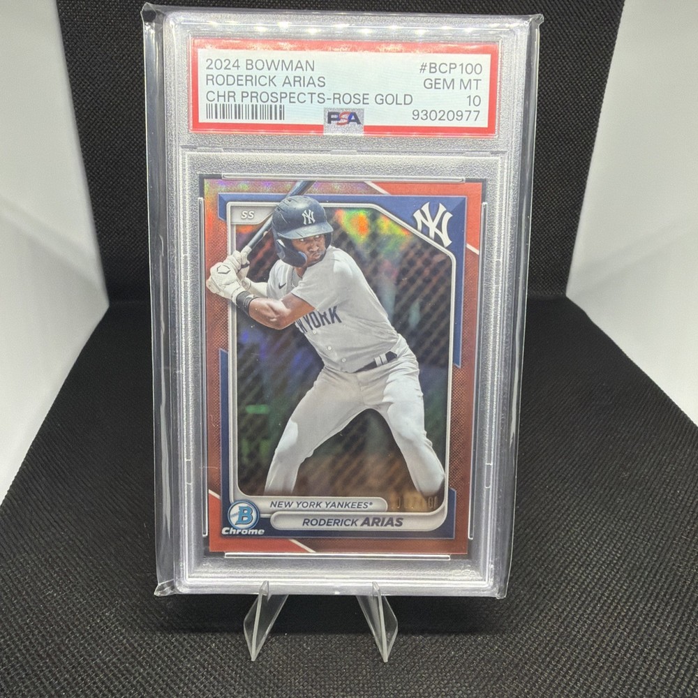 2024 BOWMAN CHROME PROSPECTS #BCP100 RODERICK ARIAS CHR PROSPECTS-ROSE GOLD REF