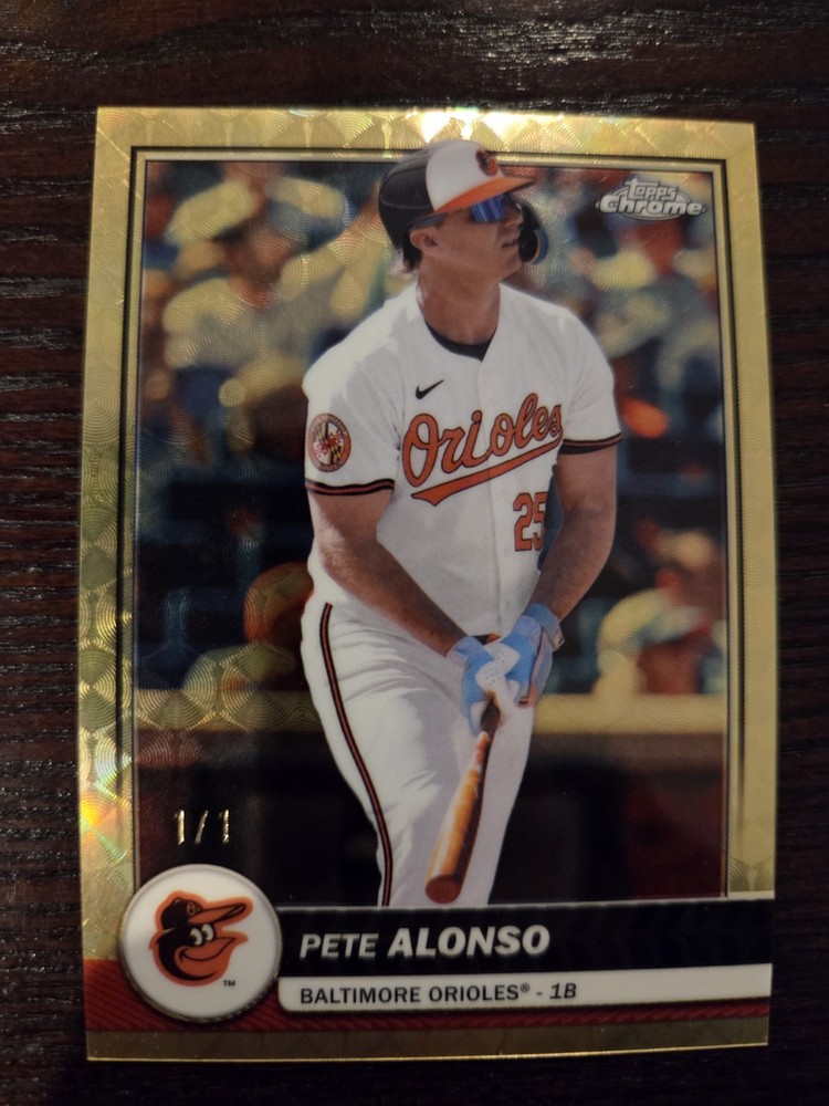 Pete Alonso 2026 Topps Chrome Flagship #22 Superfractor Refractor 1/1 Orioles
