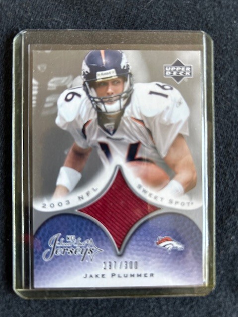 jake Plummer Certified Game Used JERSEY Card