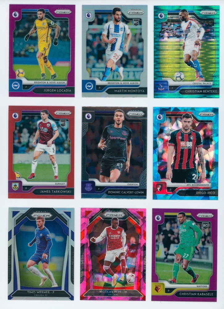 9x 2025 Panini Prizm Premier League Soccer Card Lot: Numbered/SP/Rookie/Silver B