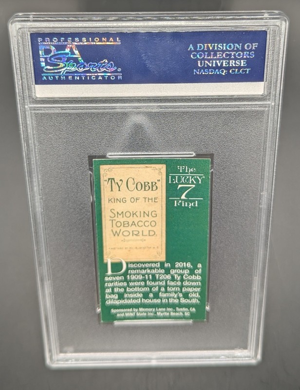 2016 NSCC Promo Lucky 7 Find of Ty Cobb Cards 720/777 PSA Slabbed Unique Card view 2
