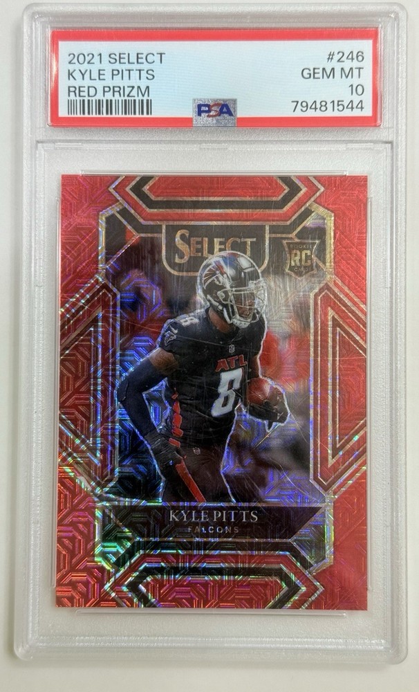 2021 Panini Select - Kyle Pitts (RC) PSA 10 Red Prizm 🔥🔥🔥 POP 14