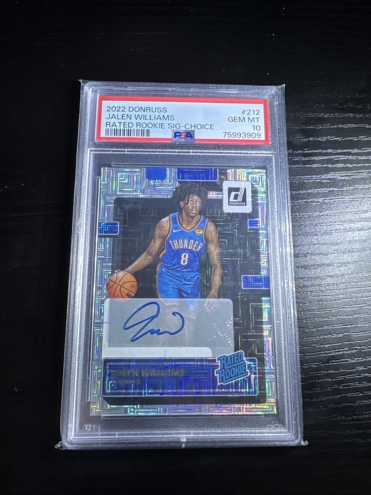 2022-23 Panini Donruss Choice Jalen Williams Choice Rookie RC Auto #212 Psa 10