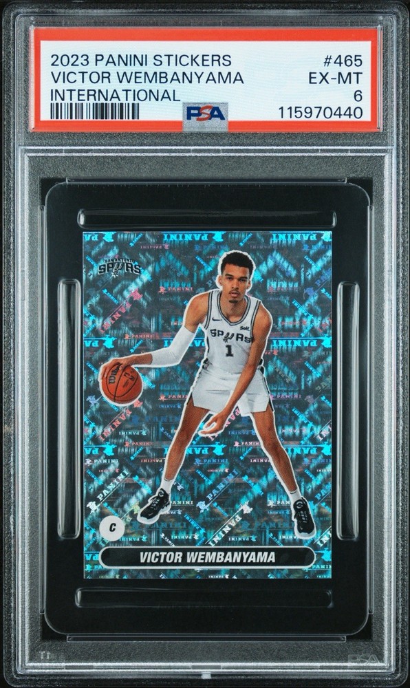 2023 PANINI STICKERS INTERNATIONAL #465 VICTOR WEMBANYAMA ROOKIE RC PSA 9