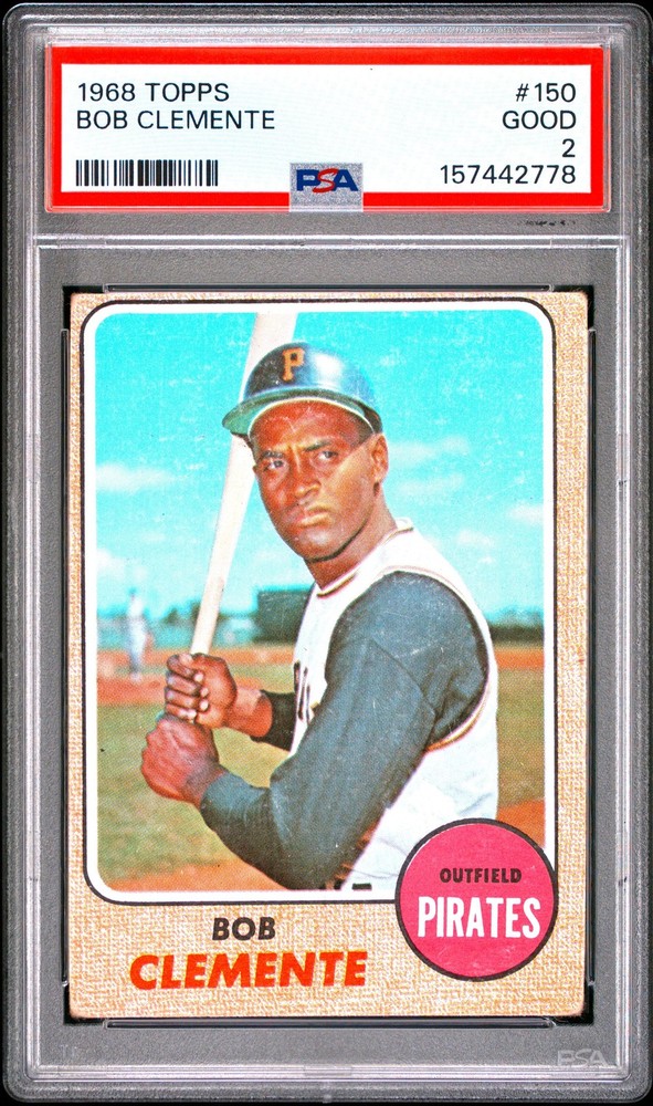 Bob Roberto Clemente 1968 Topps PSA 2 #150 Pittsburgh Pirates