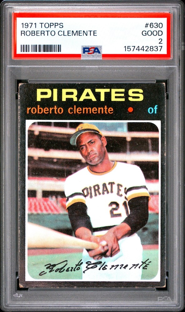 Roberto Clemente 1971 Topps PSA 2 #630 Pittsburgh Pirates