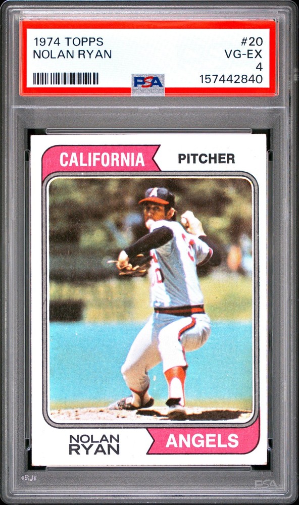 Nolan Ryan 1974 Topps PSA 4 #20 California Angels