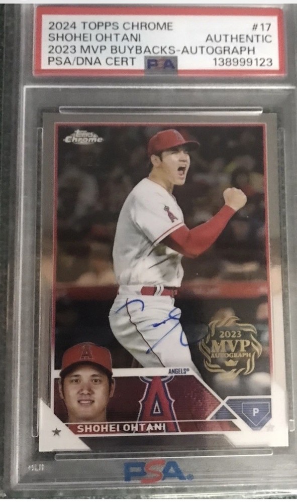 Shohei Ohtani Topps Chrome 2023 MVP Buyback Auto 01/23 PSA WOW