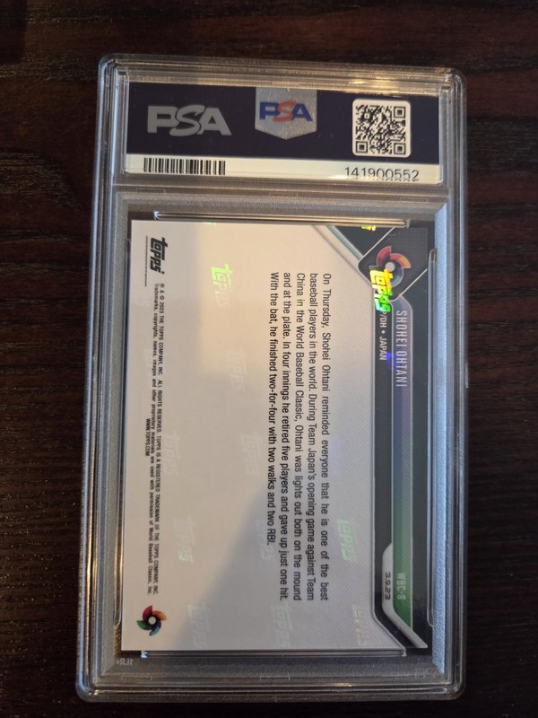 Shohei Ohtani 2023 Topps Now #WBC-8 Two Way Threat PSA 10 Gem Mint Japan QTY view 2