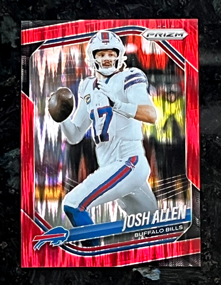 Josh Allen 2025 Panini Prizm Red Flash Prizm Buffalo Bills #167 Parallel
