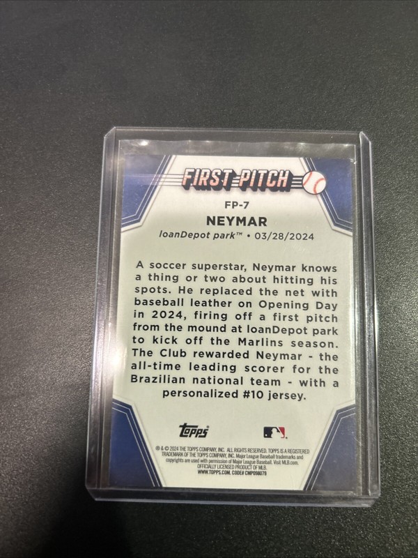 2024 Topps Update Series Neymar First Pitch FP-7 view 2