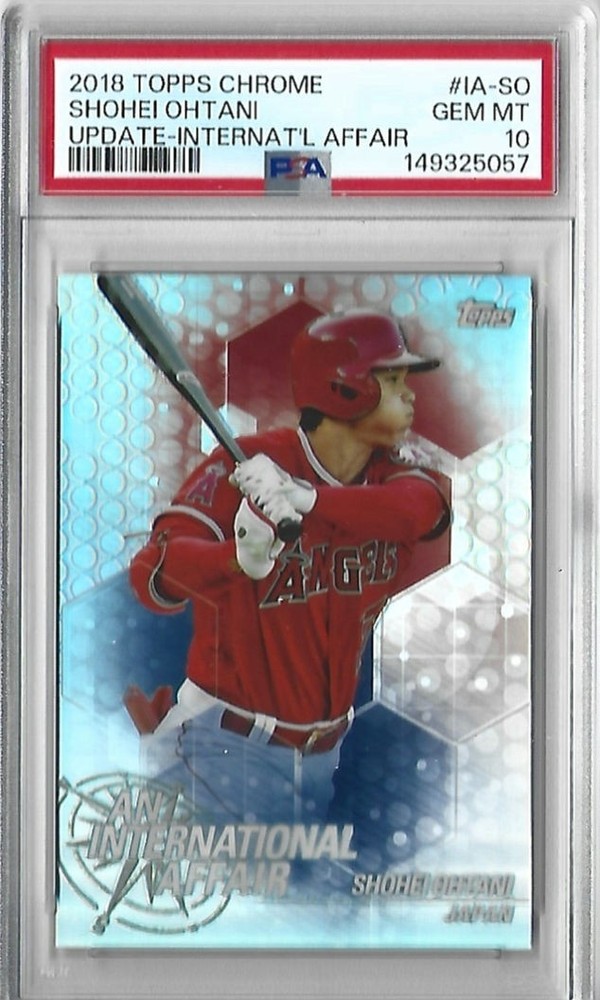 Shohei Ohtani 2018 Topps Chrome Update International Affair PSA 10 MVP