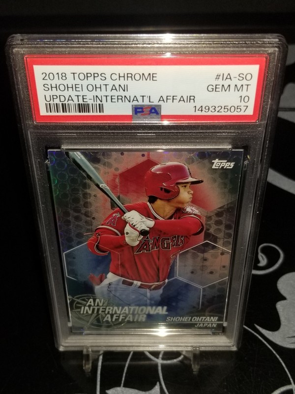 Shohei Ohtani 2018 Topps Chrome Update International Affair PSA 10 MVP view 2