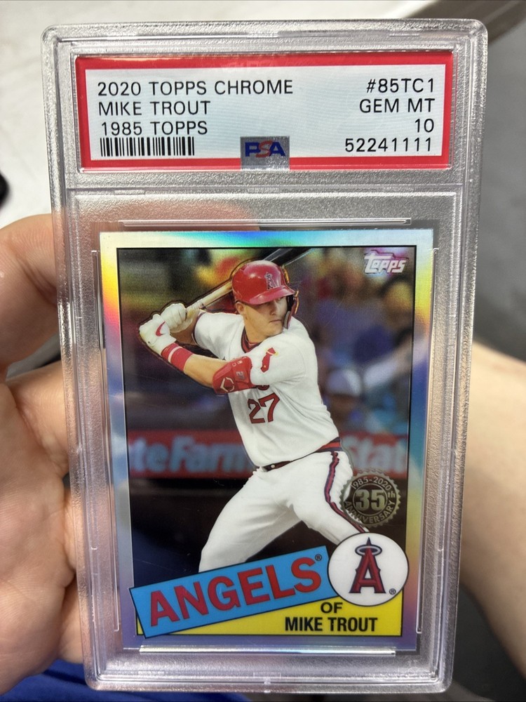 2020 Topps Chrome 1985 Topps Mike Trout #85TC1 Angels PSA 10 Gem Mint