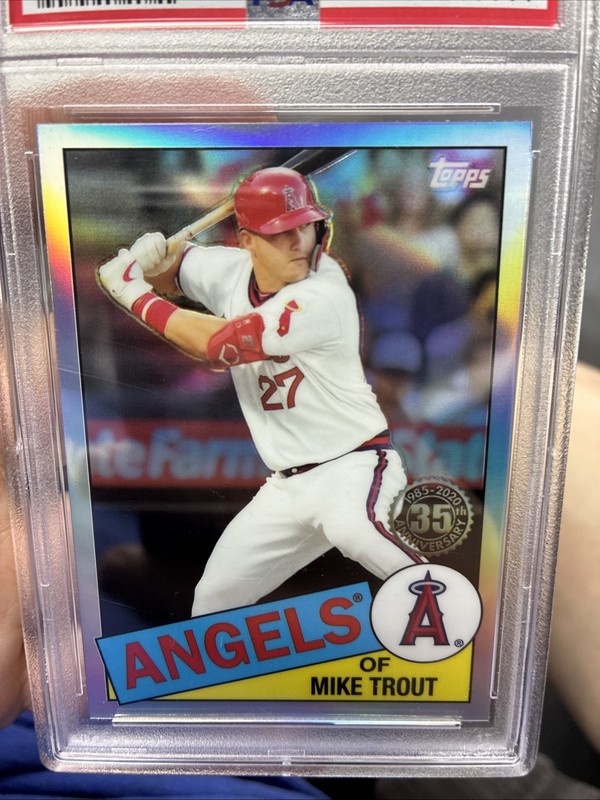 2020 Topps Chrome 1985 Topps Mike Trout #85TC1 Angels PSA 10 Gem Mint view 2