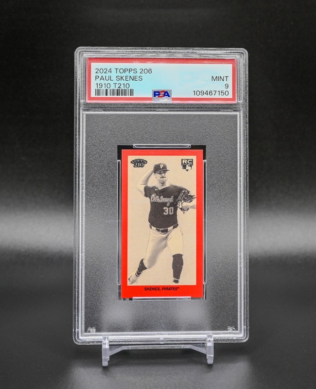 2024 Topps 206 Paul Skenes Rookie RC 1910 T210 PSA 9 MINT view 2