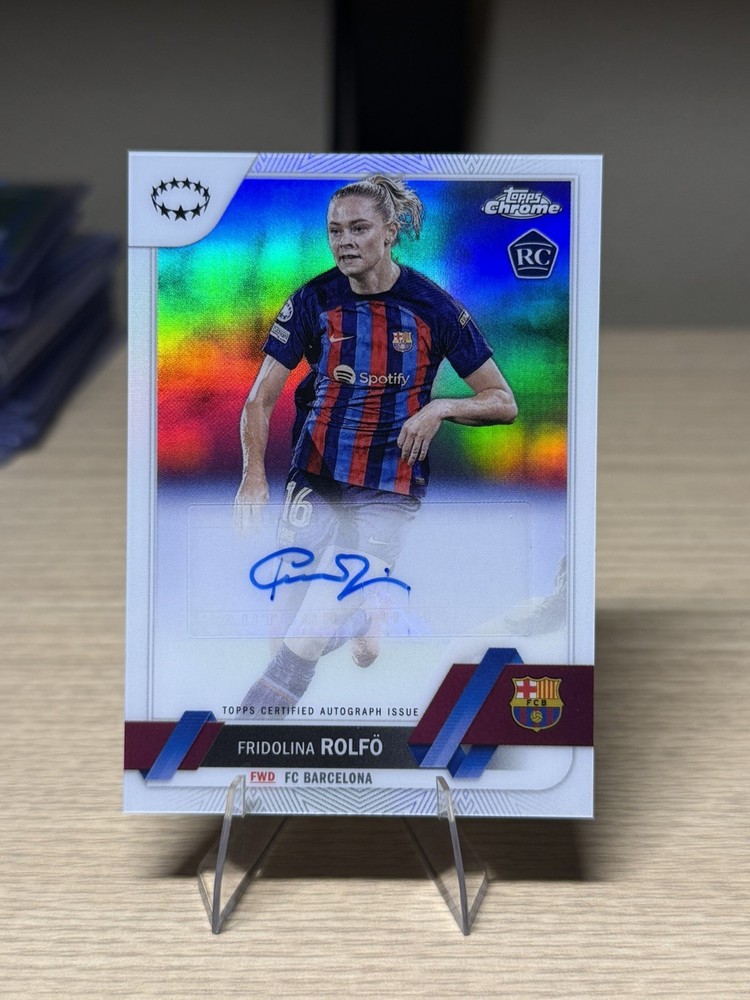 2022 Topps Chrome UEFA Women's Champions League Fridolina Rolfo Rolfö Auto 1