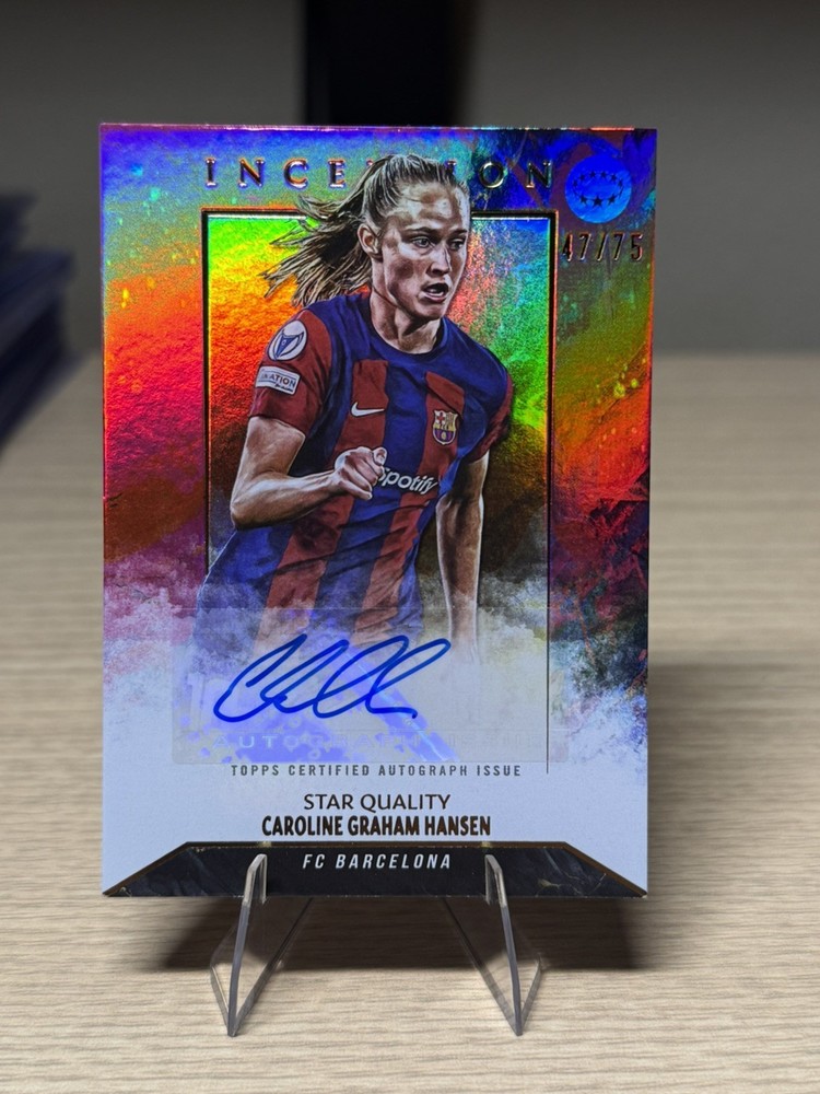 Caroline Graham Hansen 2023-24 Topps Inception UEFA Star Quality Auto /75 SQA-CG